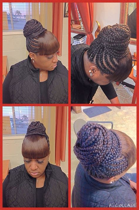 Cornrows With Braided Bangs