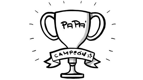 Dibujo De Copa Para Tarjeta Del Día Del Padre Trofeo Para Papá Youtube
