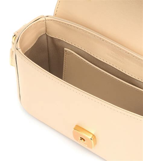 Chloé C Mini Leather Shoulder Bag In Beige Natural Lyst