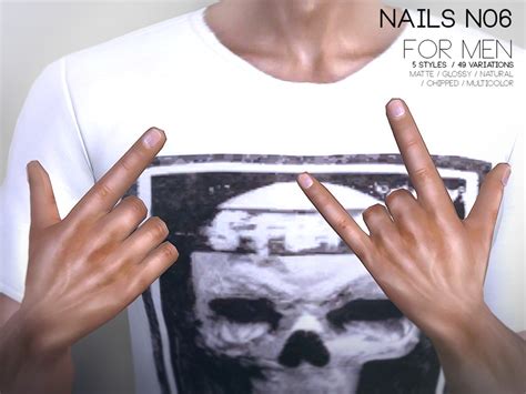 The Sims Resource Nails For Men N06