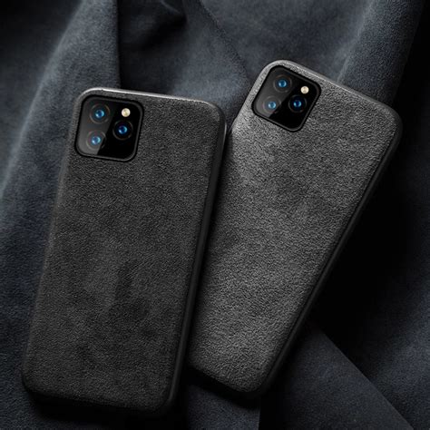 Suede Leather Alcantara Phone Case For Apple Iphone 11 11 Pro 11 Pro M