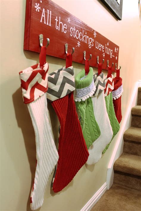 Do a quick search for stocking hanging ideas and a good percentage of your results are likely to render an image of a ladder leaning against a wall adorned with stockings. DIY Stockings from thrift store sweaters! - Find it, Make ...