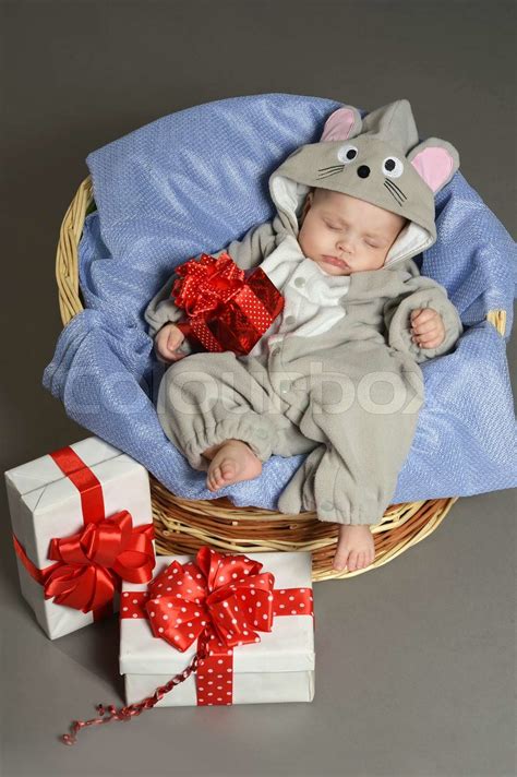 Cute Baby Sleeping Stock Image Colourbox