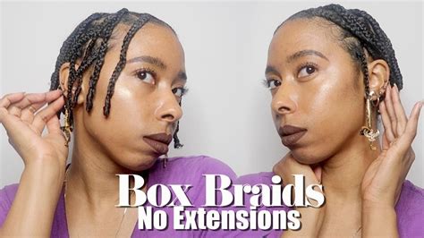 Maybe you would like to learn more about one of these? Box Braids No Extensions | Natural Hairstyles | Protective Hairstyles | Natural hair box braids ...
