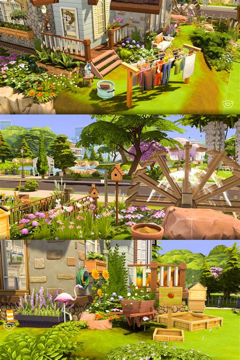 Flower Cottage Cottage Garden Yoga Garden Sims 4 House Design