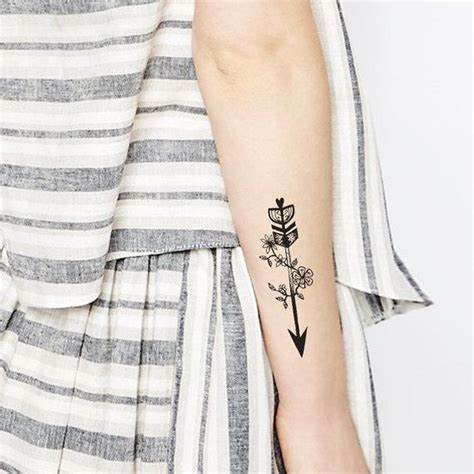 Boho Arrow Tattoo Pattern Tattoo Temporary Tattoo Wrist Ankle Body