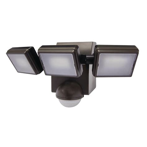 The downside is that led security lights are often dimmer, which can be a deal breaker if you want to illuminate a big area or startle trespassers. Defiant 1000 Lumen 180- Degree Bronze LED Battery Motion ...