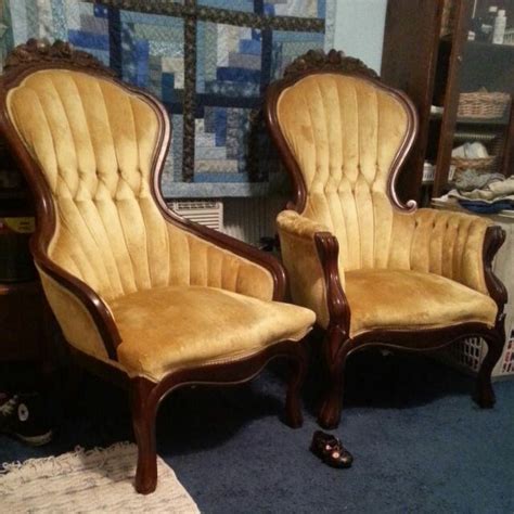 How Much Would These Be Worth Ladies And Gents Parlor Chair Set