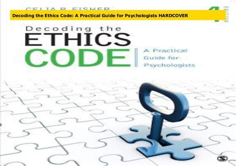 Decoding The Ethics Code A Practical Guide For Psychologists Hardcov