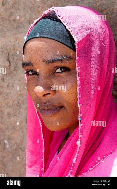 Portrait Of An Harari Student Wearing Traditional Head Scarf In The