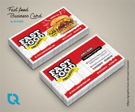 When you need business cards in a hurry, visit a local fedex office. Fast Food Business Card (With images) | Food business card ...