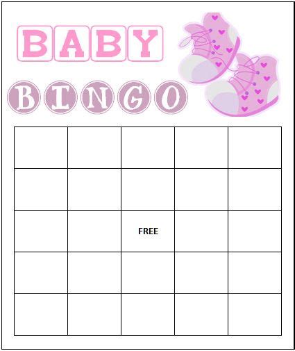 Baby Shower Blank Bingo Cards Printable Printable Baby Shower Cards