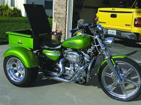Lean Mean Green Machine Harley Davidson Trike Motorcycles