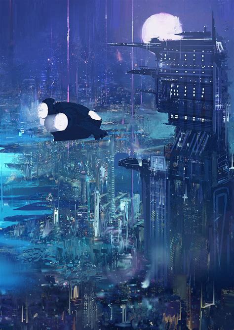 Sci Fi Cityscape By Kevin Mark Bonein