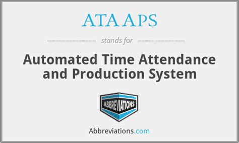 Ataaps Automated Time Attendance And Production System