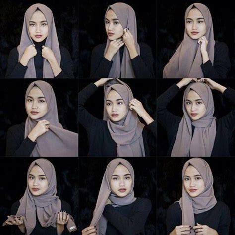 Tutorial Memakai Hijab Simple Satu Trik