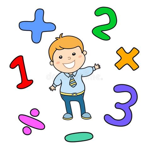 Cartoon Style Math Learning Game Illustration Mathematical Arithmetic