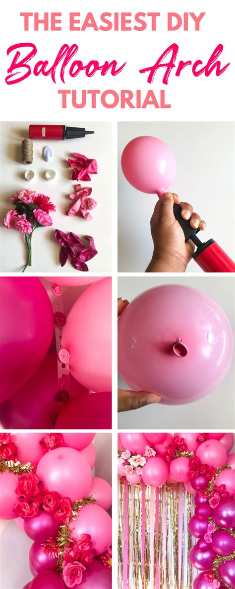 The methods are very easy to follow and only requires materials you can find in your household. How To Make A Ombre Pink Balloon Arch With Flowers in 2020 ...