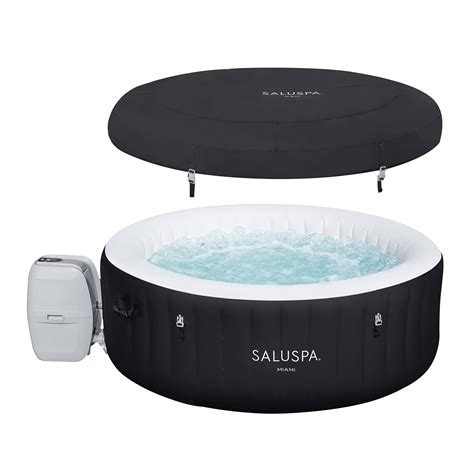 Bestway Miami Saluspa 4 Person Inflatable Hot Tub With 140 Airjets Black
