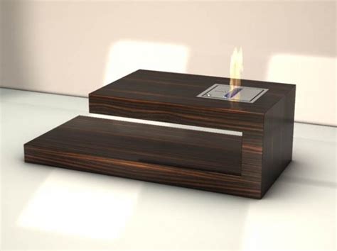 Center fireplace with two stylish sofas Modern Coffee Table With Built-in Fireplace - Fire Coffee ...
