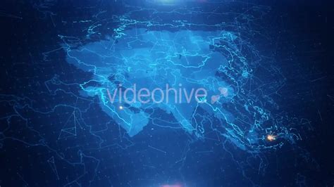 Asia Map Background With Connections 4k Videohive 21098392 Download