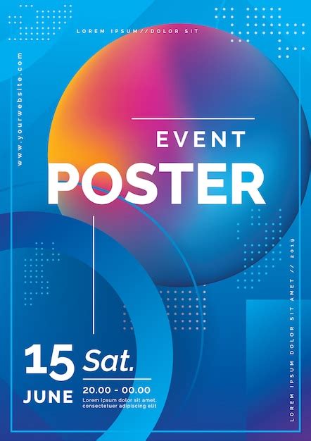 Abstract Vector Dynamic Event Poster Template Vector Premium Download