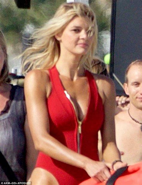 Kelly Rohrbach Shows Off Her Form As She Films Scenes For Baywatch