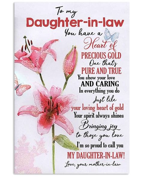 I wish you to feel great, always remain as sincere on this day, all the gifts for you, the sun for you and all the sky. Perfect Gift For Daughter In-Law Poster | Birthday quotes ...