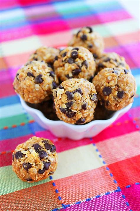 These no bake cookies have peanut butter cups and granola included to give extra crunch and sweetness! No-Bake Granola Energy Bites | Healthy Recipes | Delicious ...