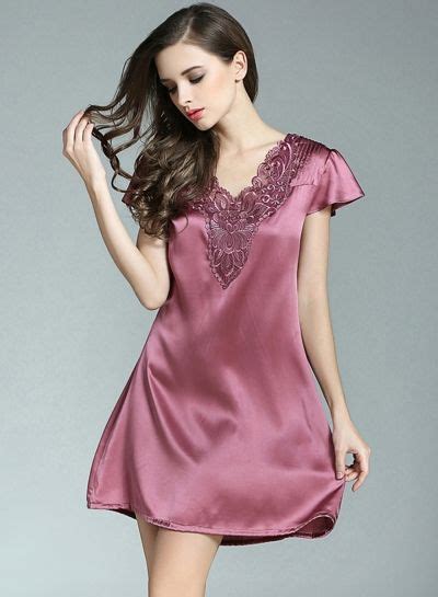Women S V Neck Pure Mulberry Silk Nightgown Silk Nightwear Nightwear Women Satin Sleepwear