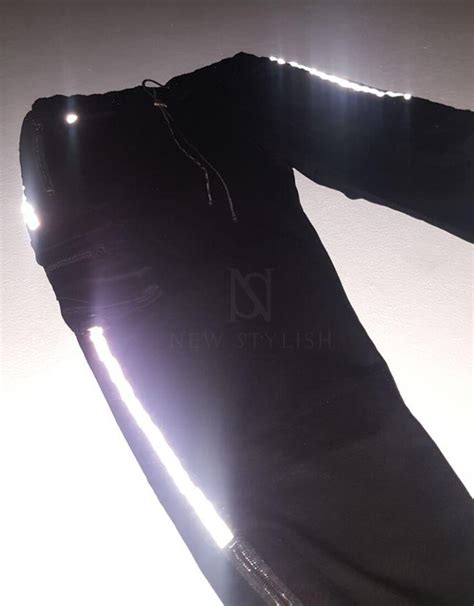 Bottoms Reflective Line Accent Baggy Pants 357 For