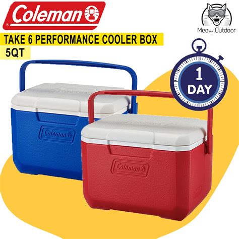 Coleman 5qt Take 6 Performance Cooler Box 1 Day Shopee Malaysia
