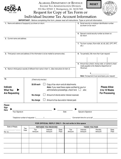 Form 4506 A Download Fillable Pdf Or Fill Online Request For Copy Of