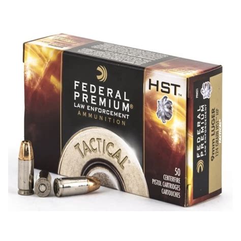 Federal Premium Law Enforcement Tactical Hst Jhp 9x19 8g124gr