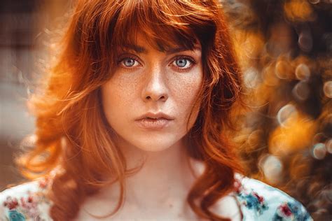 Women Redhead Face Portrait Hd Wallpaper Wallpaperbetter