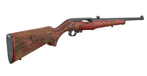 Ruger 1022 22lr Rimfire Rifle With Red Laminate Dragon Stock