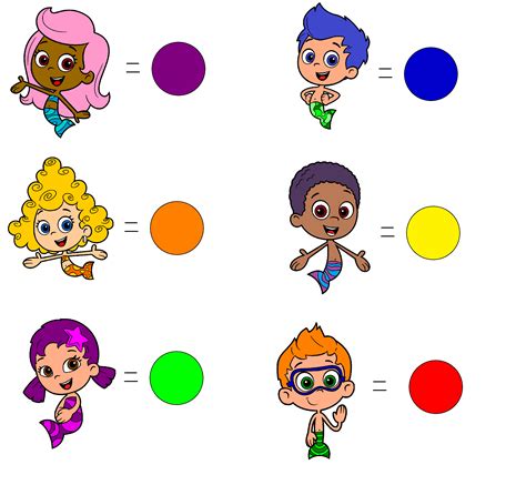 Bubble Guppies Color Coded By Blueelephant7 On Deviantart