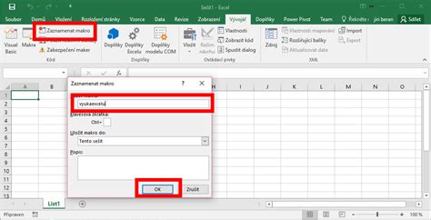 Makro v Excelu základní základ Kurzy konzultace návody