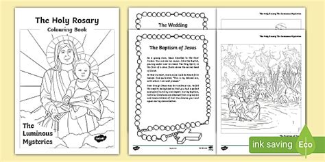The Luminous Mysteries Of The Rosary Colouring Book Twinkl