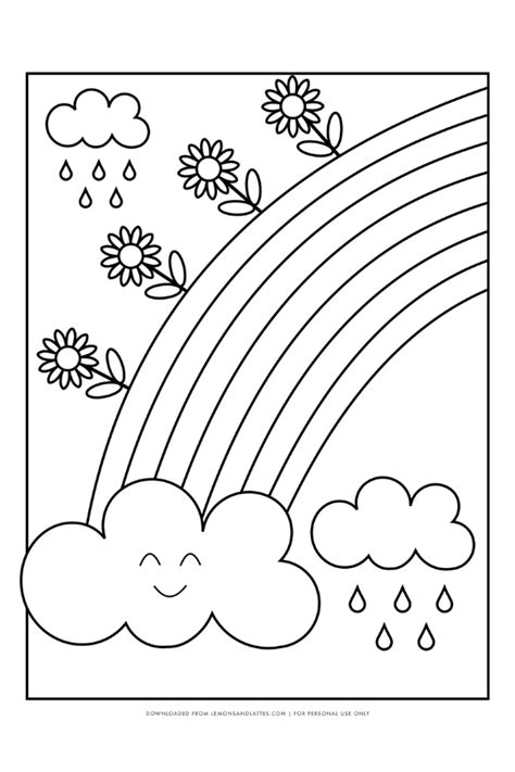 Colorable Rainbows Free Printable Rainbow Coloring Pages Artofit