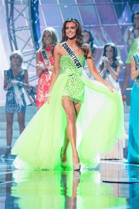here she is miss usa winner erin brady proudly represents connecticut green prom dress miss