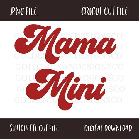 Mama And Mini Svg Mommy And Me Svg Mothers Day Svg Cricut Silhouette