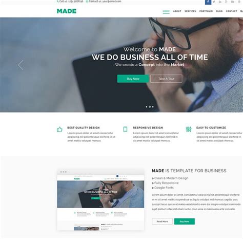 It is a website where a lot of different free and premium resources should be found. Free MADE Business Website Template PSD - TitanUI