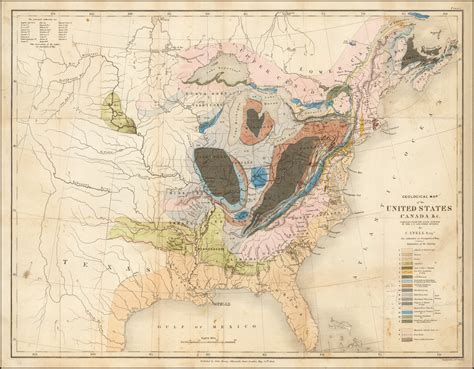 Geological Map Of The United States Canada Andc Compiled From The State