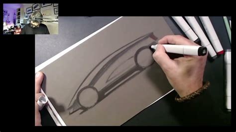 Sketching Cars Live Canson Paper Car Sketch Luciano Bove Youtube