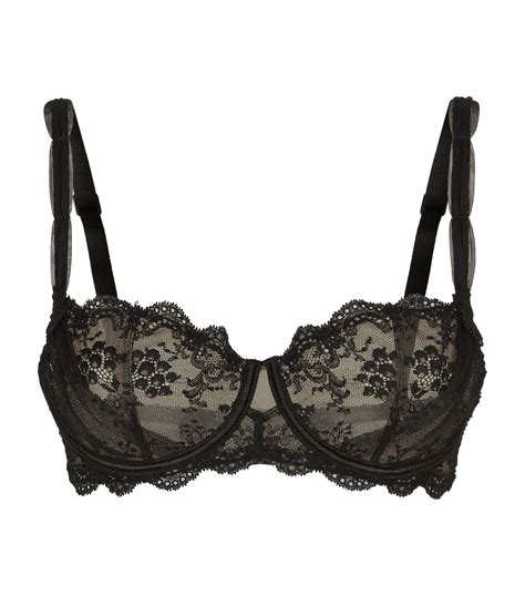 Womens Aubade Black Lace Half Cup Bra Harrods Uk