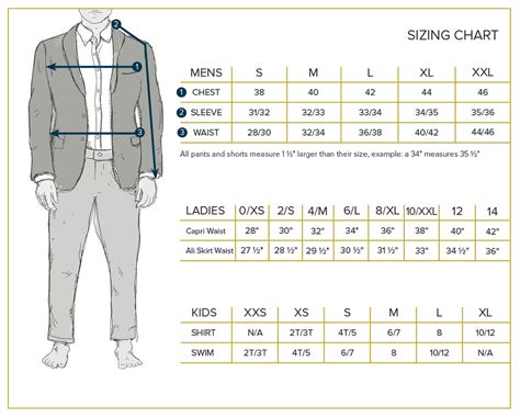 Clothing Size Chart Gallery Of Chart 2019