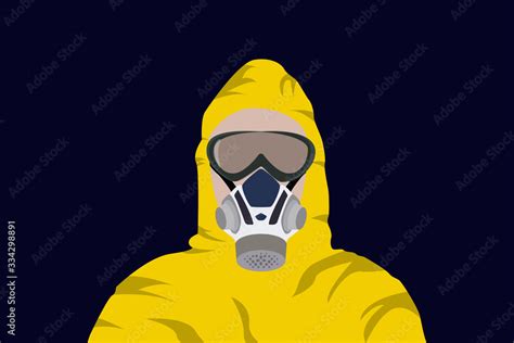 Illustration Vector Graphic Of Image Man In Protective Hazmat Suit
