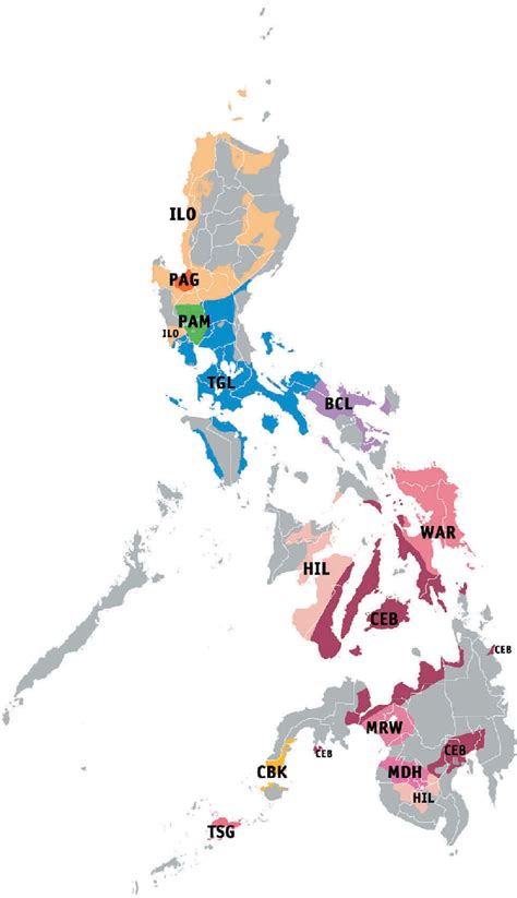 Major Languages Of The Philippines Many Languages Like Cebuano Ceb