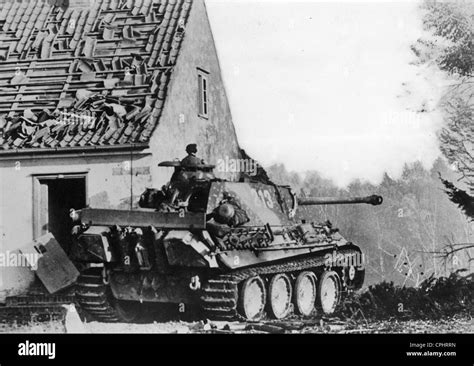 German Panther V Tank In Goldap 1944 Stock Photo Alamy